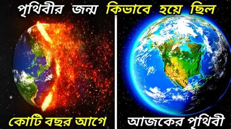 পৃথিবী সৃষ্টির রহস্য ও প্রাচীন পৃথিবীর ধারণামূলক ছবি