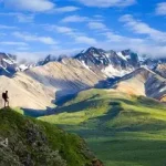 Beautiful mountain landscape with snowy peaks ✅