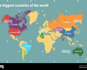 largest countries in the world map