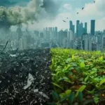 How do cities impact the environment through urban growth and pollution