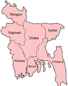 বাংলাদেশের ৮টি বিভাগের নামকরণের ইতিহাসের মানচিত্র